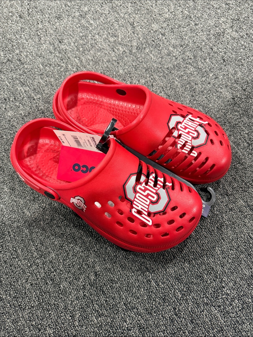 Ohio State Red Slip-On Clog for Men — Breathable Casual Loafers Size 9/10